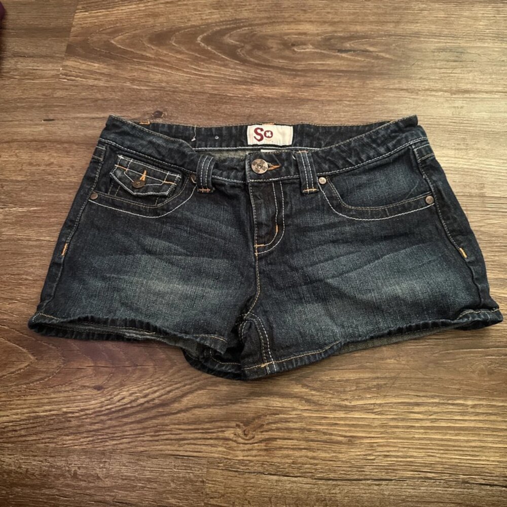 SO Vintage Denim Jean Short w/ Button Pockets